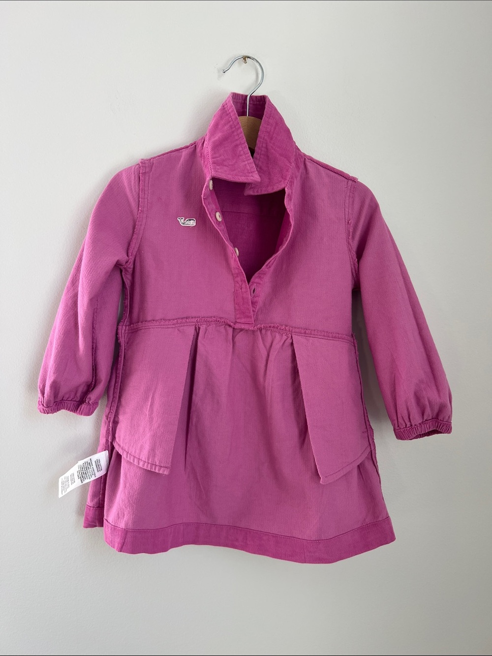 Vineyard Vines | Kids 100% Cotton Berry Pink Corduroy Polo Dress Like New Sz 2T - Picture 11 of 16